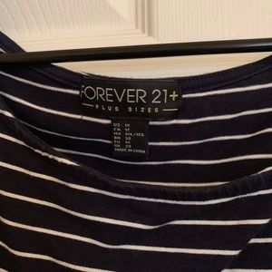 Forever 21 Tops - Forever21 Plus + Striped Boat neck top Forever 21 Tops - Forever21 Plus + Striped Boat neck top